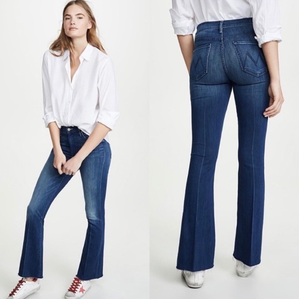 MOTHER Blue Flare & Wide Leg Jeans